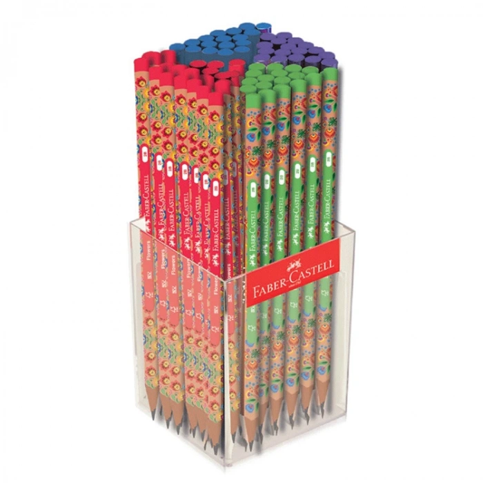 FABER CASTELL FLOWERS 2B YUVARLAK KURŞUN KALEM - TEKLİ
