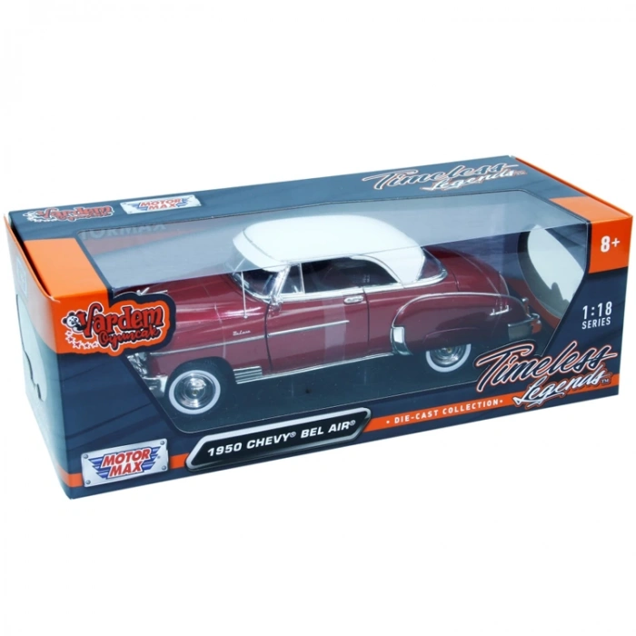 VARDEM  73111 MOTOR MAX 1:18 SÜRTMELİ METAL ARABA 1950 CHEVY BEL AIR