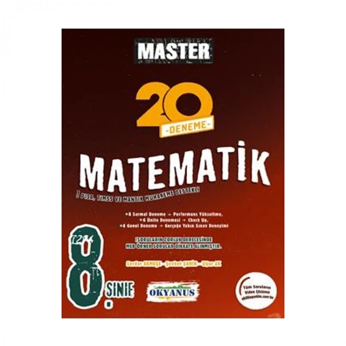 OKYANUS 8. SINIF MASTER MATEMATİK 20 DENEME