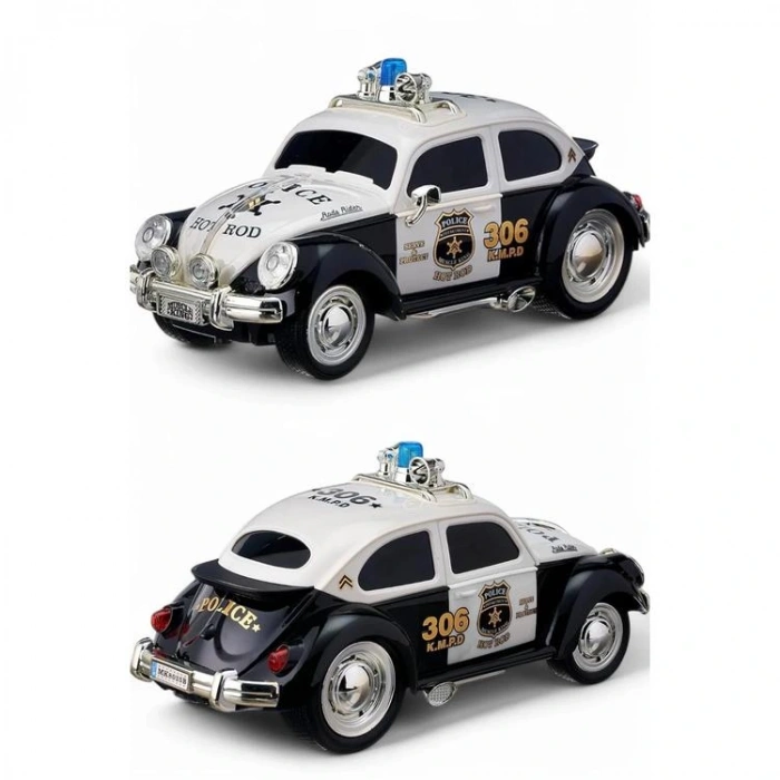 CAN OYUNCAK MK8035B HOT ROD PATROL 1:16 SESLİ IŞIKLI UZAKTAN KUMANDALI VINTAGE POLİS ARABASI 3+