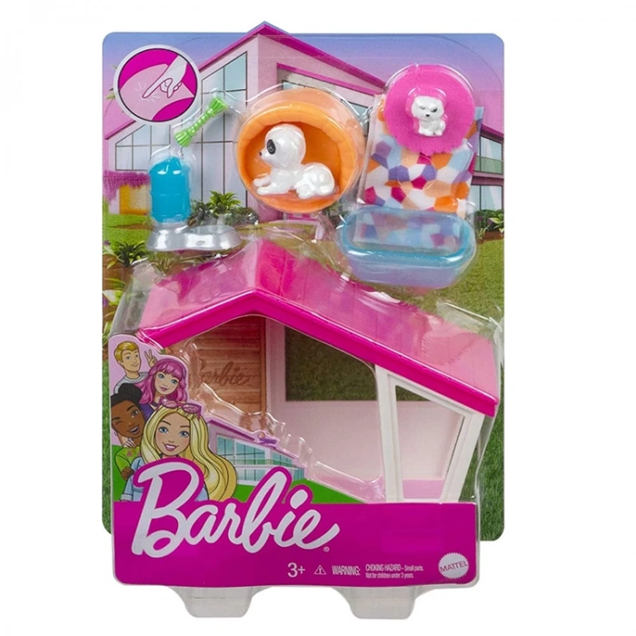 MATTEL GRG75/ GRG78  BARBIE  EV DEKORASYONU OYUN SETİ KÖPEK KULÜBESİ