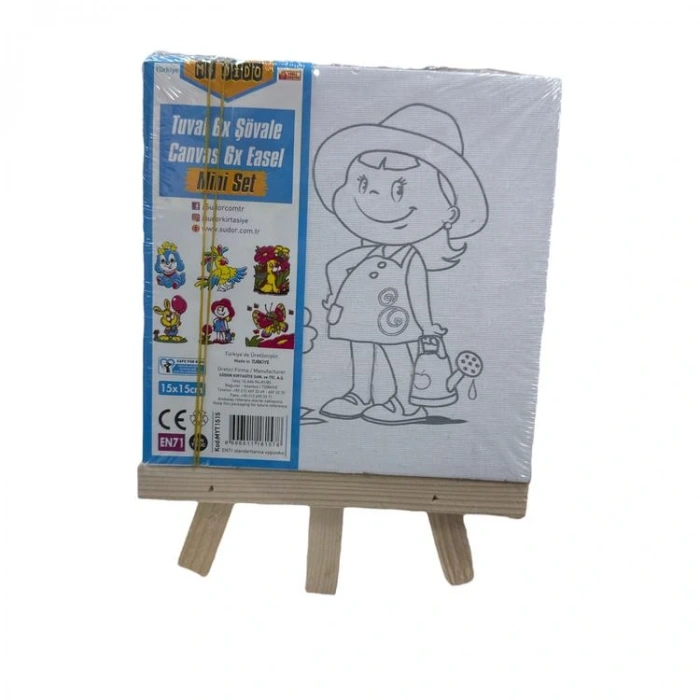 MY DİDO MYT1515  ŞÖVALELİ  6 DESENLİ 15X15CM MİNİ TUVAL SETİ