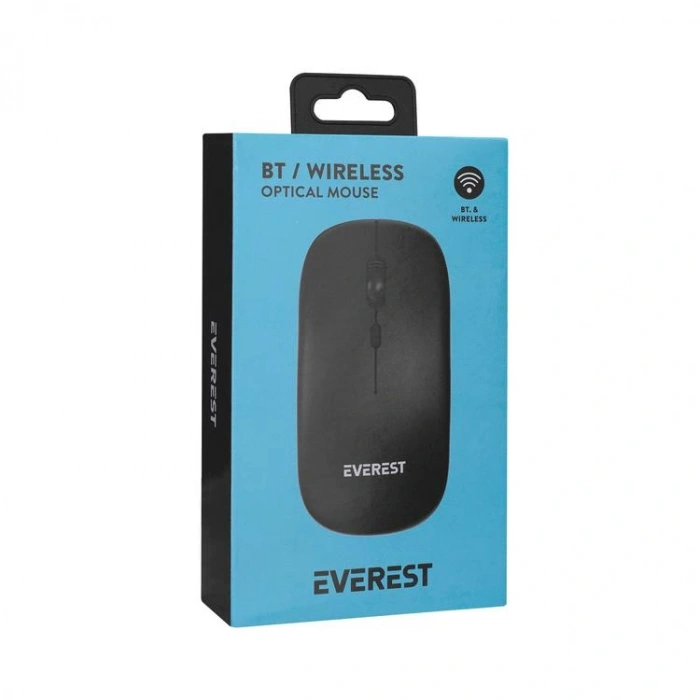 EVEREST SM-BT12 2.4GHZ + BT  KABLOSUZ MOUSE SİYAH