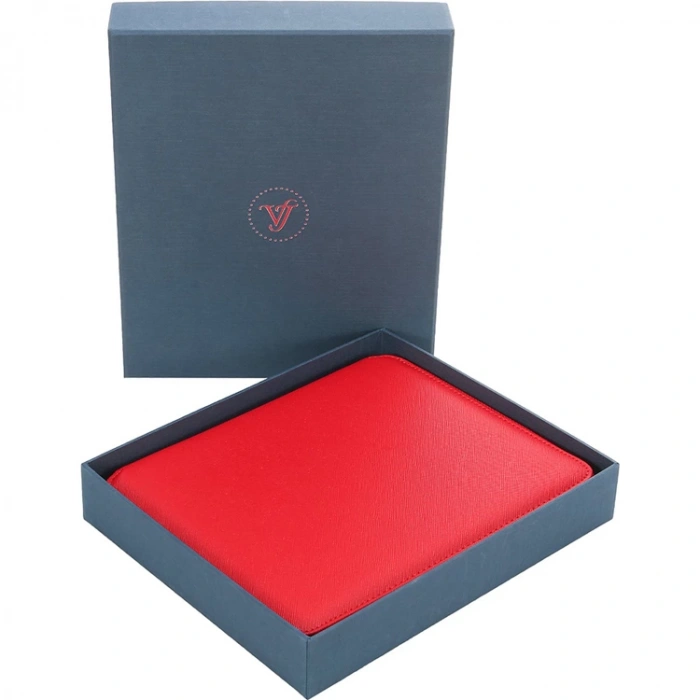 VICTORIAS JOURNALS 7622 KUTULU SMYTH ZIPPER FOLDER ORGANİZER KIRMIZI 14.8X21cm  80YP. ÇİZGİLİ DEFTER