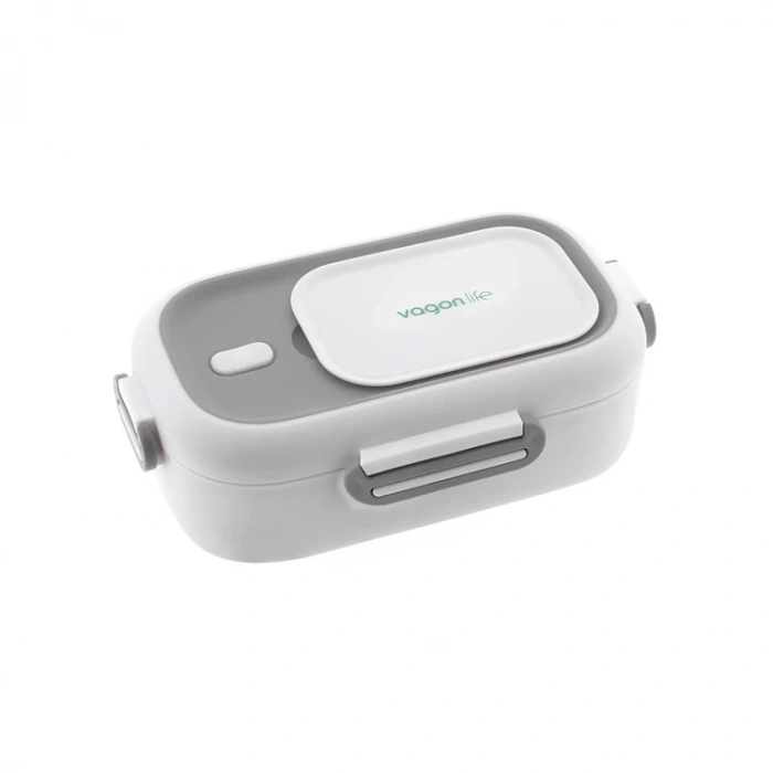 VAGONLİFE PASLANMAZ ÇELİK YEMEK KABI - LUNCH BOX BL2106 GRİ-BEYAZ