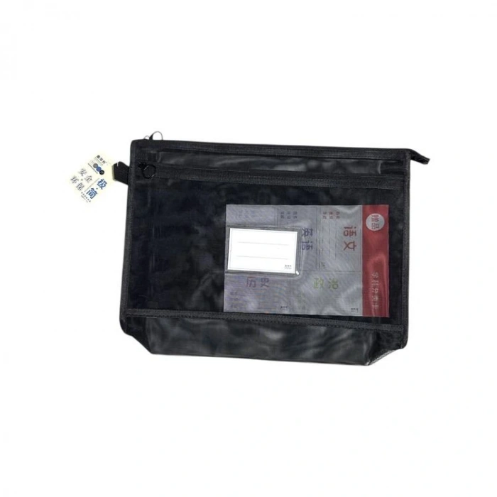 ODAK JD-4202 ÇİFT FERMUARLI FİLELİ PVC KART BÖLÜMLÜ A4 DOSYA (MESH DOSYA) - TEKLİ