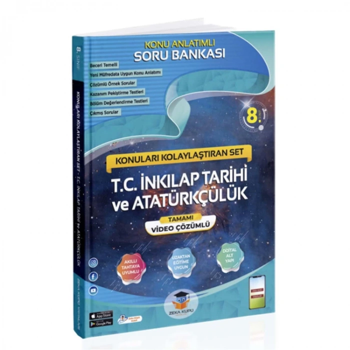 ZEKA KÜPÜ 8.SINIF T.C İNKILAP TARİHİ VE ATATÜRKÇÜLÜK KONULARI KOLAYLAŞTIRAN SET KONU ANLATIMLI SORU BANKASI