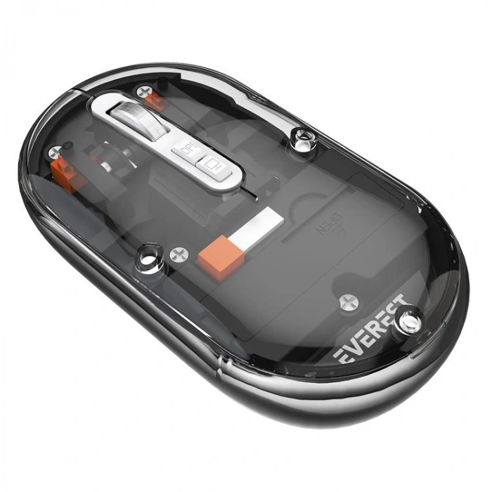 EVEREST SM-BT29 GLASSY USB SİYAH TRANSPARAN BLUETOOTH VE 2.4GHZ KABLOSUZ MOUSE