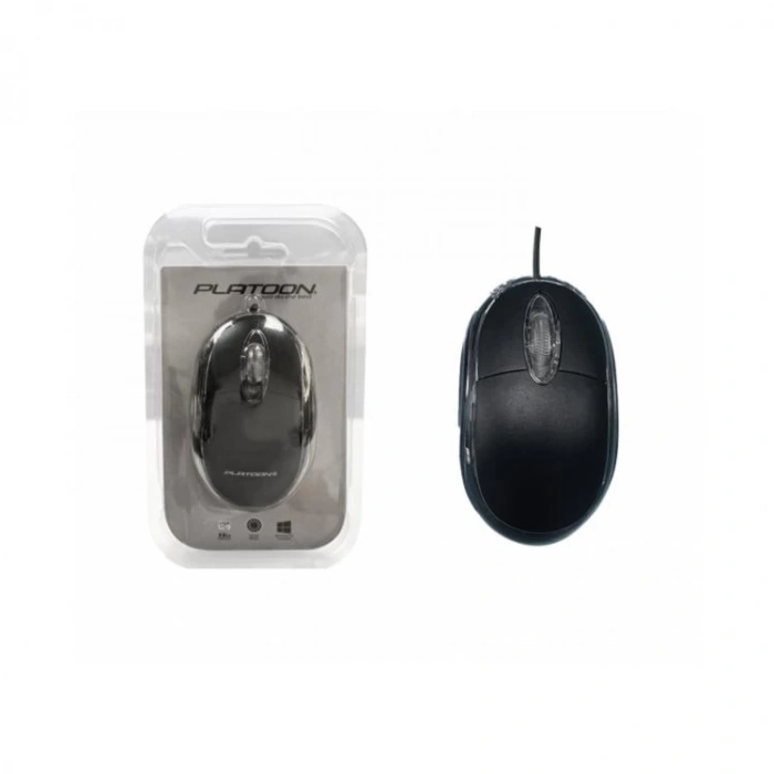 PLATOON PL-1076 USB 1200DPI KABLOLU MOUSE SİYAH