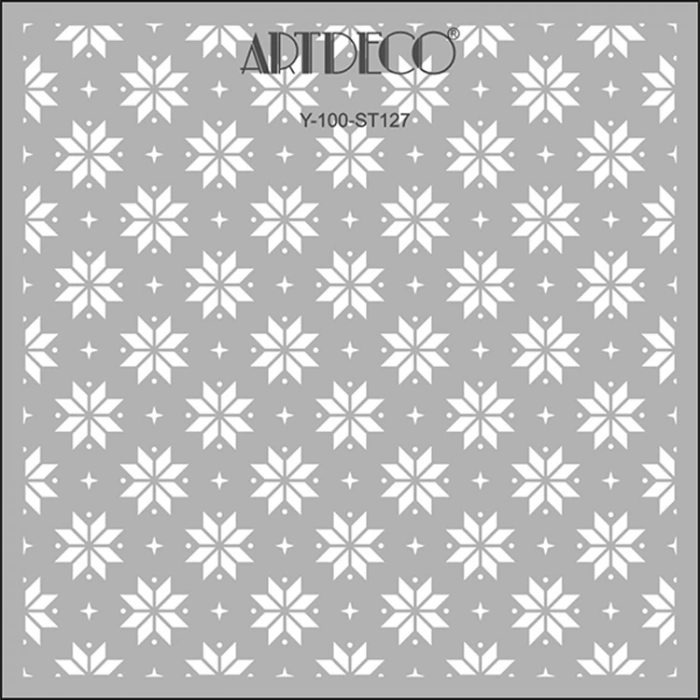 ARTDECO STENCİL 30X30CM ÖRGÜLÜ KAR TANELERİ 127