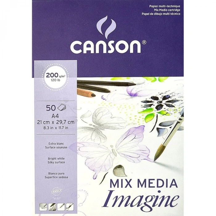 CANSON IMAGINE  A4 21X29.7 200 GR ÇOK AMAÇLI RESİM DEFTERİ 50 SYF.