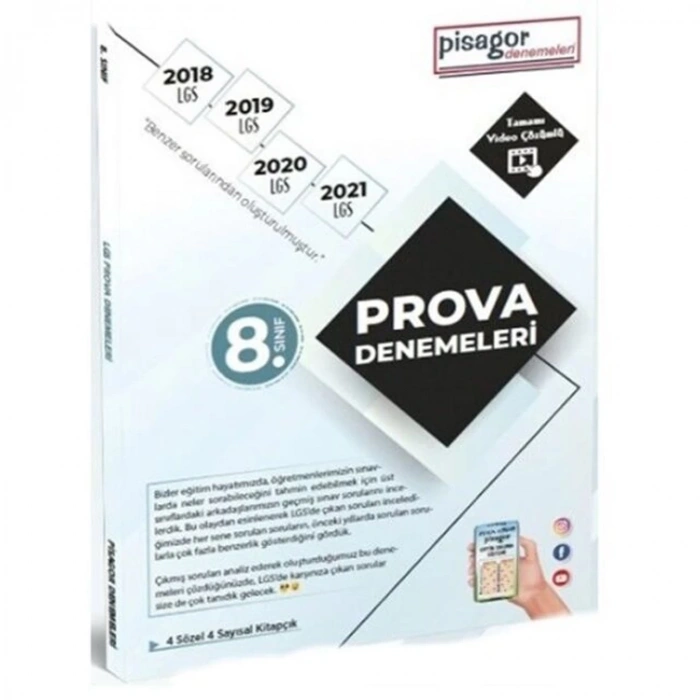 ZEKA KÜPÜ 8.SINIF PROVA 4LÜ DENEME SETİ SAYISAL-SÖZEL 8 FASİKÜL