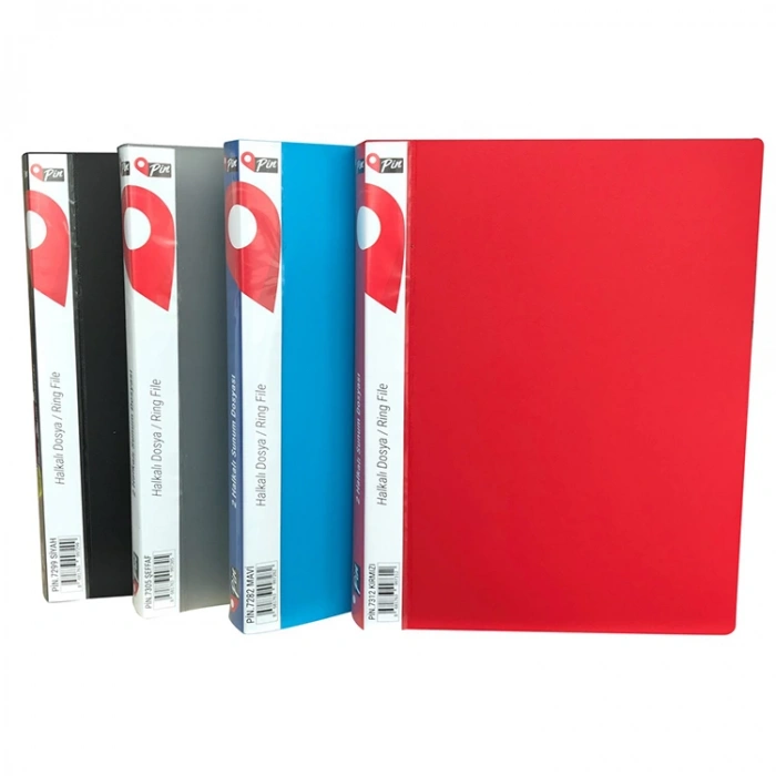 PİN 7312 2 HALKALI DOSYA KIRMIZI