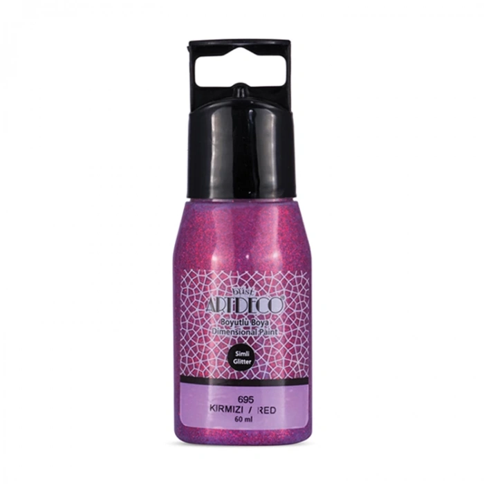ARTDECO SİMLİ BOYUTLU BOYA 60 ml KIRMIZI 695