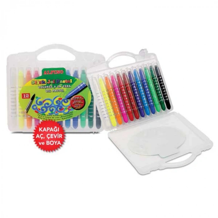 ALPİNO STİCK JEL PASTEL BOYA 12Lİ
