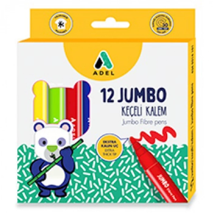 ADEL JUMBO KEÇELİ KALEM 12 RENK