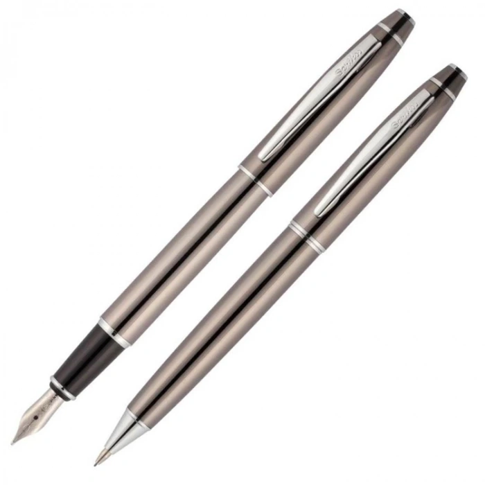 SCRIKSS 35 DOLMAKALEM+TÜKENMEZ KALEM TAKIM TİTANYUM KUTULU