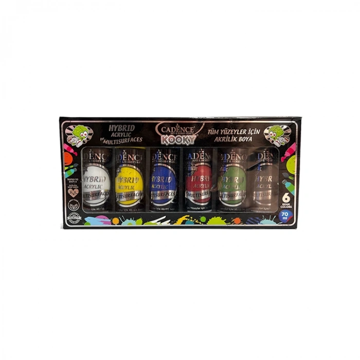 CADENCE KOOKY HYBRID AKRİLİK BOYA SETİ 6X70 ML.
