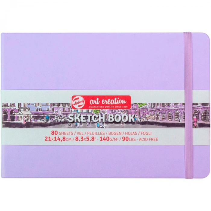 TALENS ART CREATION SKETCHBOOK 21X14.8 cm 140 gr. 80 YP. ESKİZ DEFTERİ PASTEL LİLA -9314135M