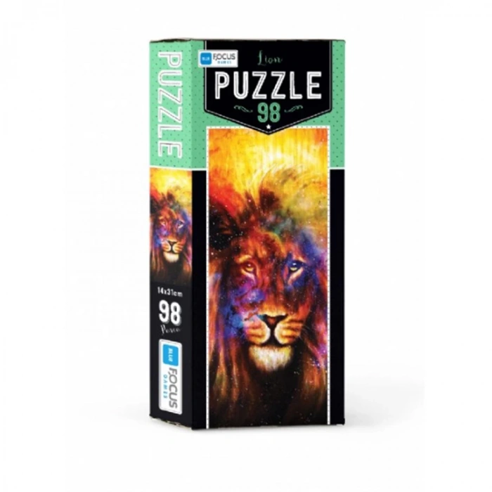 BLUE FOCUS BF213 LION (ASLAN) PUZZLE YAPBOZ 14x31cm 98 PARÇA