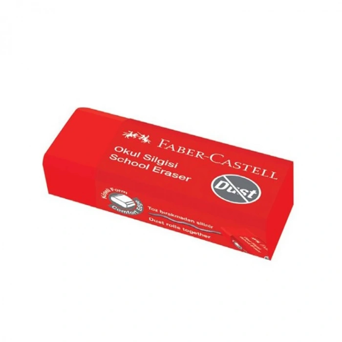 FABER CASTELL 187222  KIRMIZI OKUL SİLGİSİ