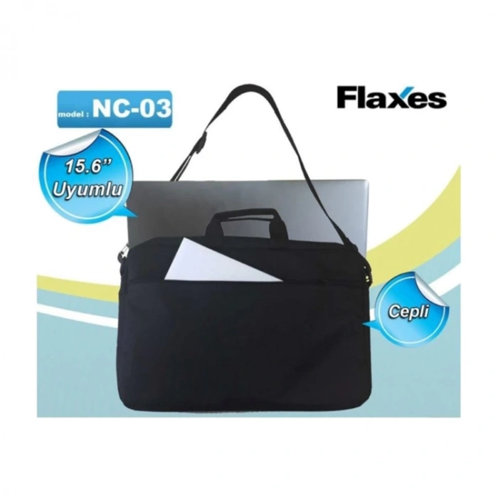FLAXES NC-03 SİYAH NOTEBOOK ÇANTASI