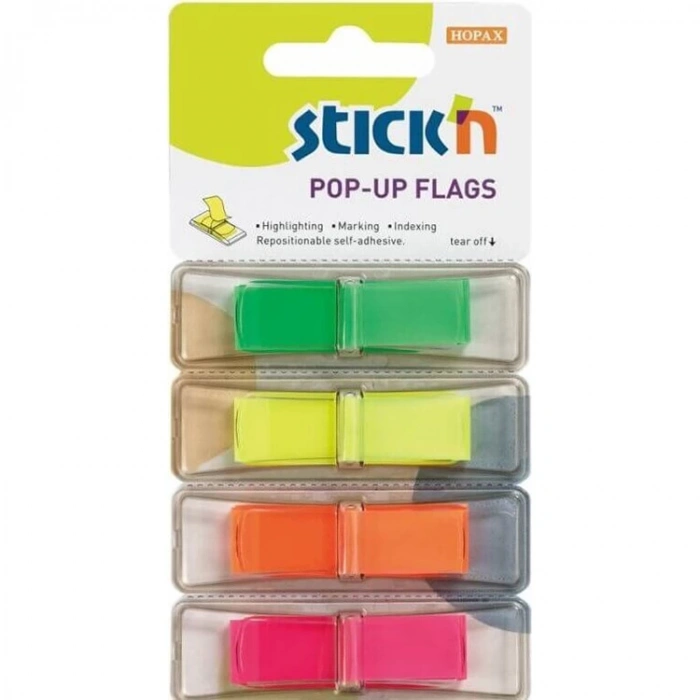 GIPTA STICKN 45X12 NEON 4 RENK POP-UP YAPIŞKANLI AYRAÇ 40 YP.