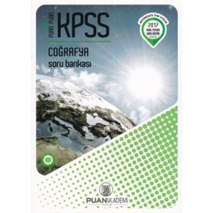 PUAN AKADEMİ 2018 KPSS PUAN PUAN COĞRAFYA SORU BANKASI