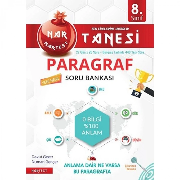 NAR TEST 8. SINIF NAR TANESİ PARAGRAF ALTIN SORULAR