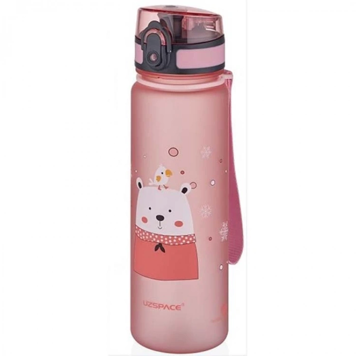 UZSPACE MATARA TRITAN SOFT TOUCH 3026 500 ML GLOW PINK-SNOW MAN