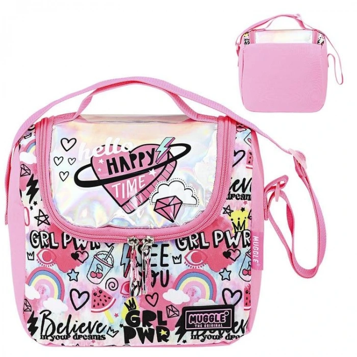 MUGGLE  MU-9073 PINK AND PINK TEK GÖZLÜ BESLENME ÇANTASI