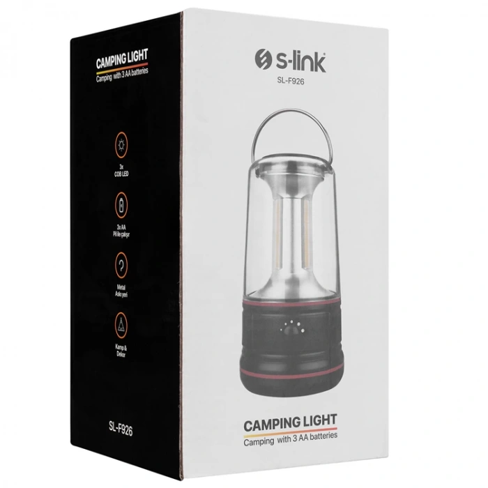 S-LİNK SL-F926 3 COB LEDLİ 3*AA PİLLİ KAMP FENERİ