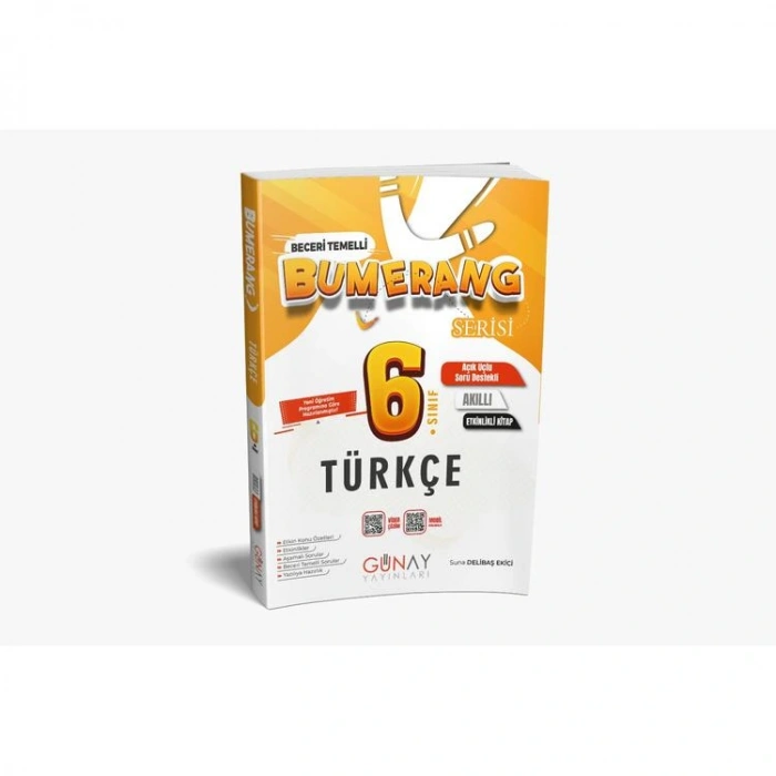 GÜNAY 6. SINIF BUMERANG TÜRKÇE BECERİ TEMELLİ  AKILLI ETKİNLİKLİ KİTAP SORU BANKASI