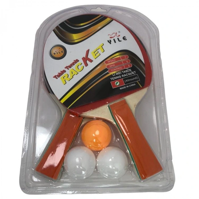 ZİZU DK-193 MASA TENİS RAKETİ 2Lİ 3 TOP PVC