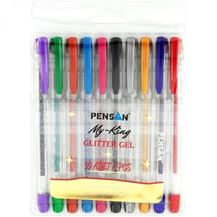 PENSAN 10 RENK SİMLİ GEL KALEM SET