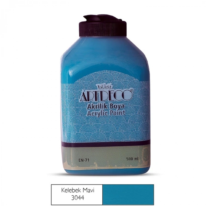 ARTDECO 070L-3044 AKRİLİK BOYA 500 ML. KELEBEK MAVİ