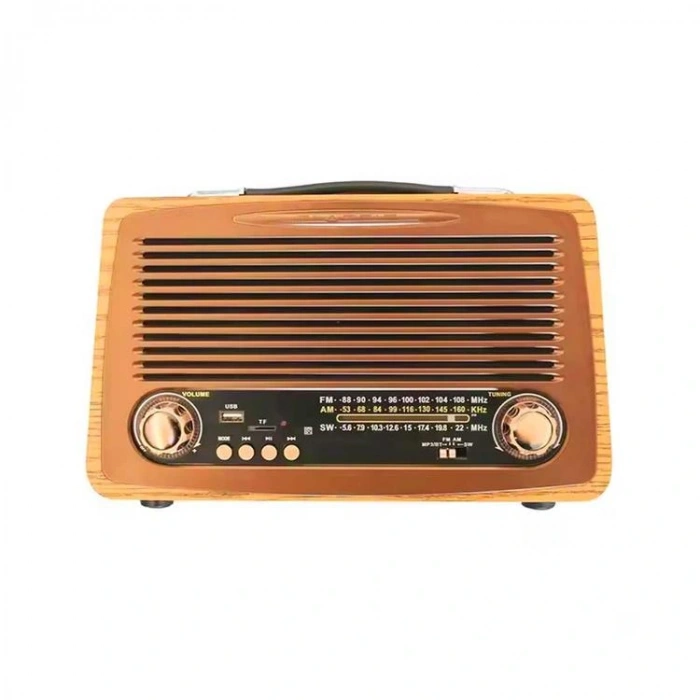 RAISENG R-3299BT AHŞAP RETRO BÜYÜK BOY BLUETOOTH BAĞLANTILI USB ŞARJLI RADYO