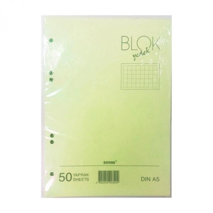 BAYINDIR A5 SARI KOLEJ YEDEĞİ KARELİ 50YP.