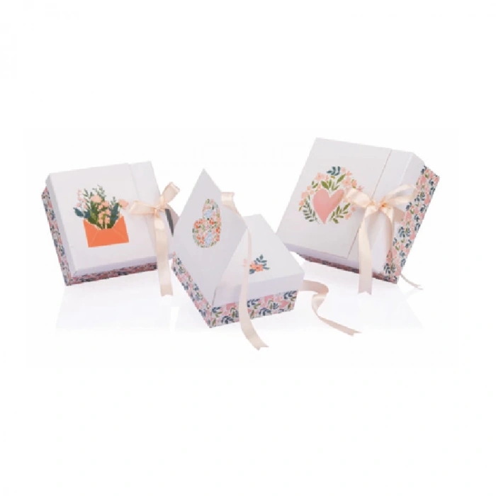 GIPTA FLORAL KARE HEDİYE KUTUSU BX6597 C 210x210x105 mm