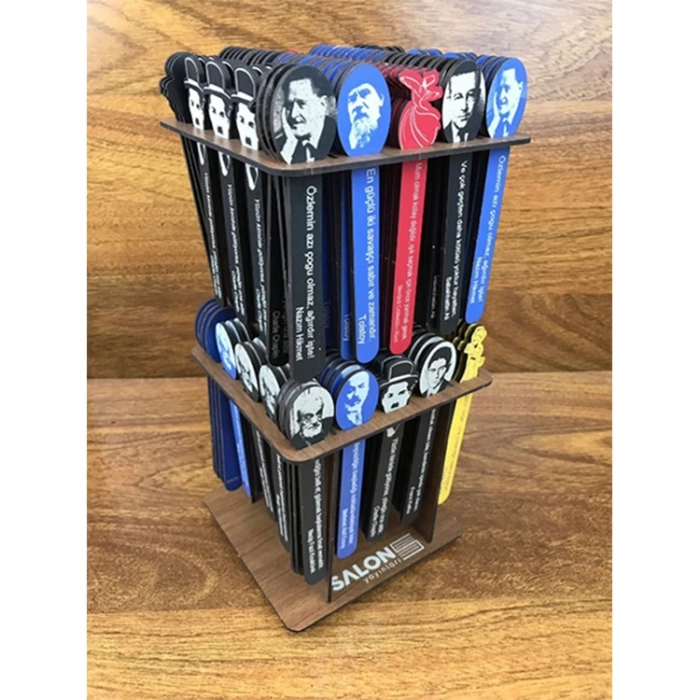 ÖZEL TASARIM AHŞAP KİTAP AYRACI - TEKLİ