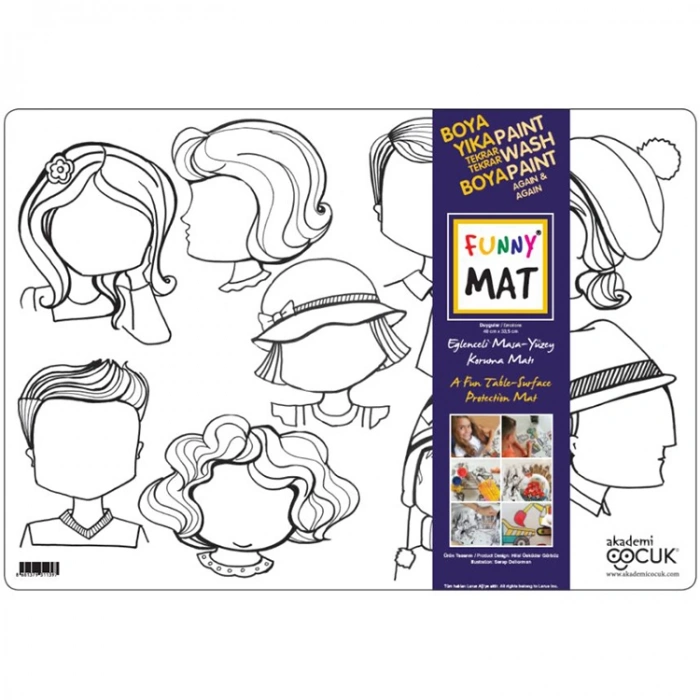 AKADEMİ ÇOCUK - FUNNY MAT - DUYGULAR  48x33,5cm