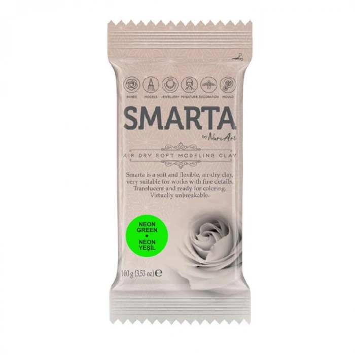SMARTA MODELLEME KİL HAMURU 100 GR NO:25 NEON YEŞİL ( NEON GREEN)