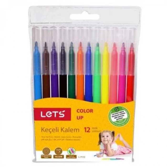 LETS  KEÇELİ KALEM 12 RENK L-7112