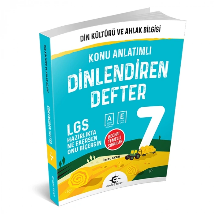 EKERTEST 7.SINIF DİN KÜLTÜRÜ VE AHLAK BİLGİSİ DİNLENDİREN DEFTER KONU ANLATIMLI