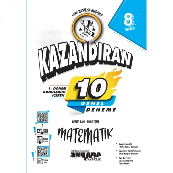 ANKARA YAYINLARI 8. SINIF 1. DÖNEM MATEMATİK DENEMELERİ