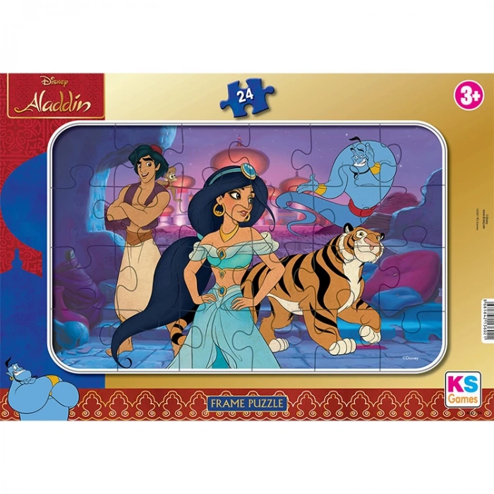 KS GAMES ALD 704 DISNEY ALAADDIN FRAME YAPBOZ/PUZZLE 24 PARÇA  3+