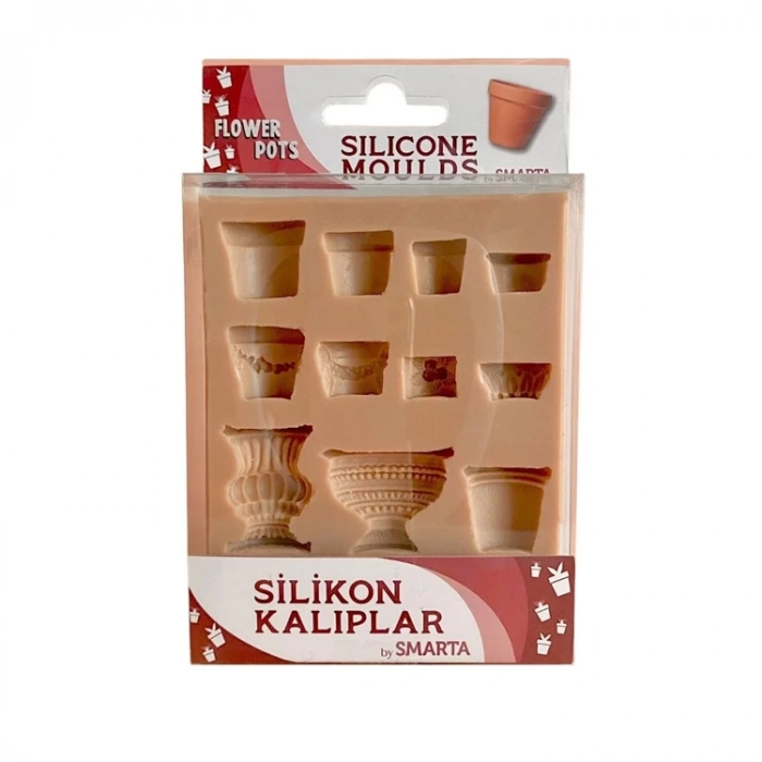 SMARTA SLİKON KALIPLAR - ÇİÇEK SAKSILARI (FLOWER POTS)