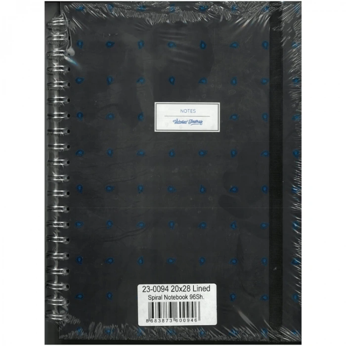 VICTORIAS JOURNALS 0094 NOTES 20x28cm SPİRALLİ SERT KAPAK 90gr. 96YP. ÇİZGİLİ DEFTER