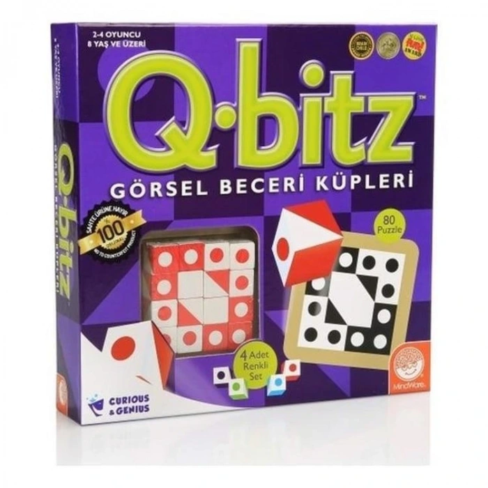 BAL 44002 MINDWARE Q- BİTZ GÖRSEL BECERİ KÜPLERİ KUTU OYUNU   8+