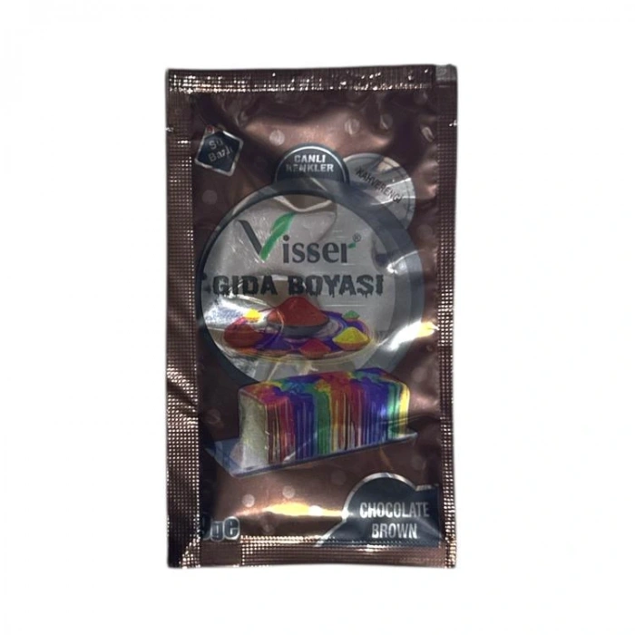 VİSSER GIDA BOYASI TOZ 9GR. KAHVERENGİ